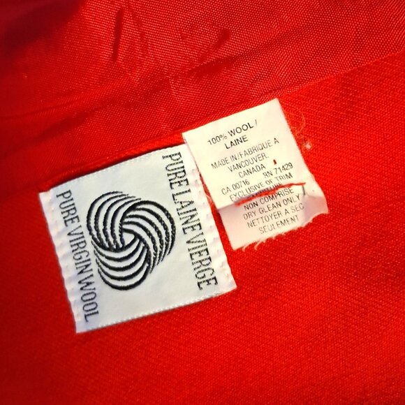 Vintage mr.jax Red Pure Virgin Wool Lined Blazer 100% Wool Jacket - Picture 11 of 11